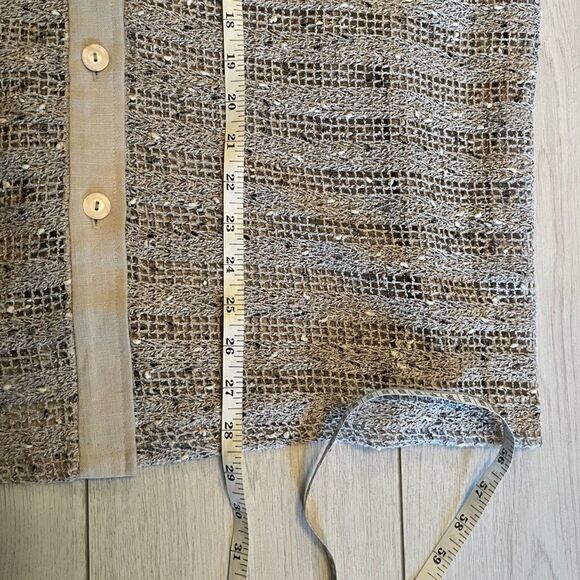 Vintage short sleeve linen mesh button down shirt - Picture 10 of 11